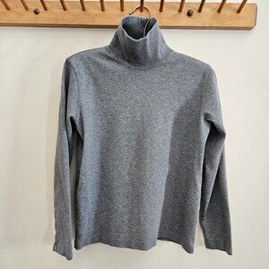 Lands' End Gray Mock Turtle Neck Petite XS